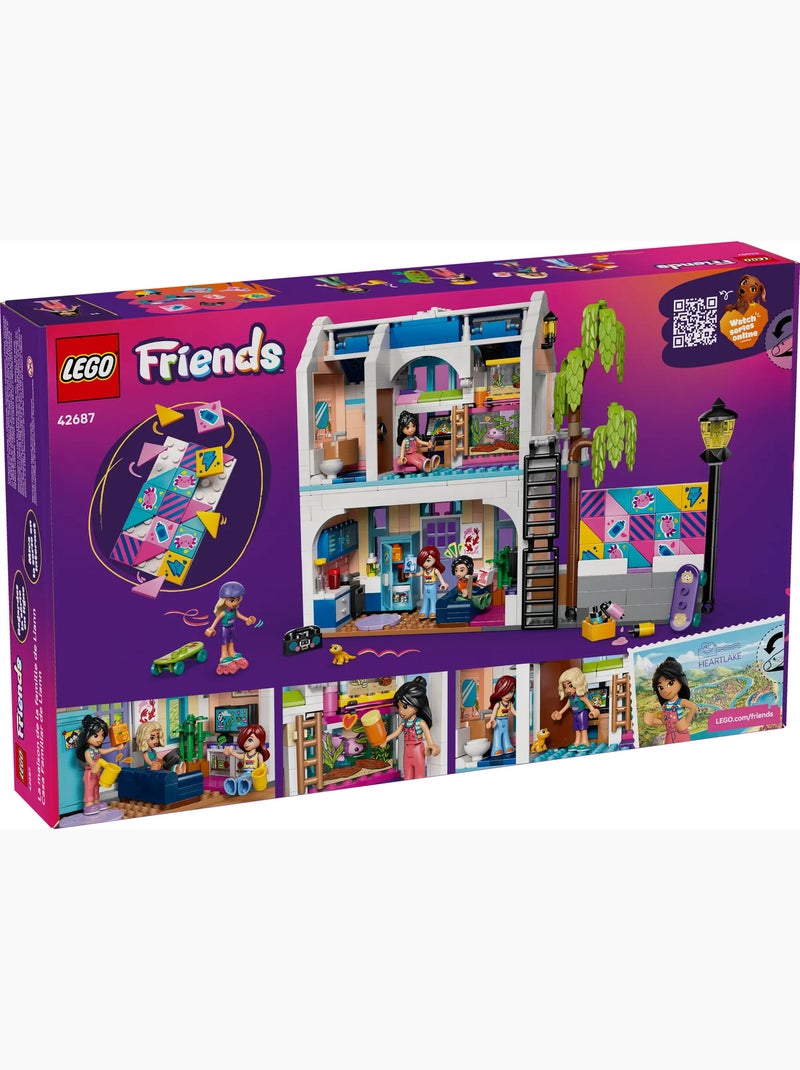 LEGO Friends La maison familiale de Liann 42687, 946 pièces, 4 mini-poupées Bleu - Kiabi