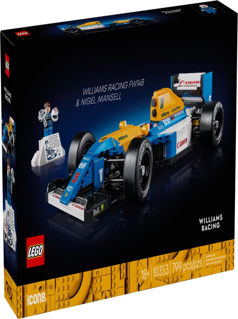 LEGO Icons : Modèle Williams Racing FW14B avec Nigel Mansell - 10353 Orange - Kiabi