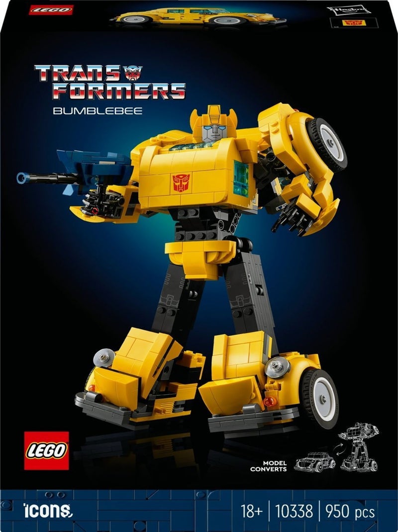 LEGO Icons Transformers Bumblebee (10338) — Figurine articulée 950 pièces Multicolore - Kiabi