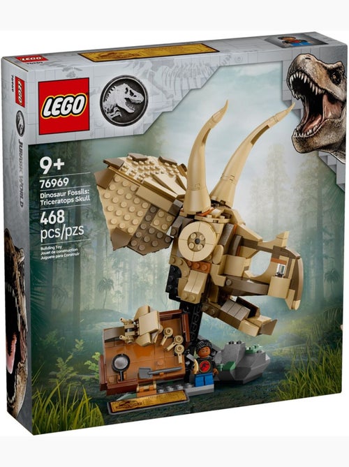 LEGO Jurassic World - Crâne de Tricératops et Fossiles - 76969 - Kiabi
