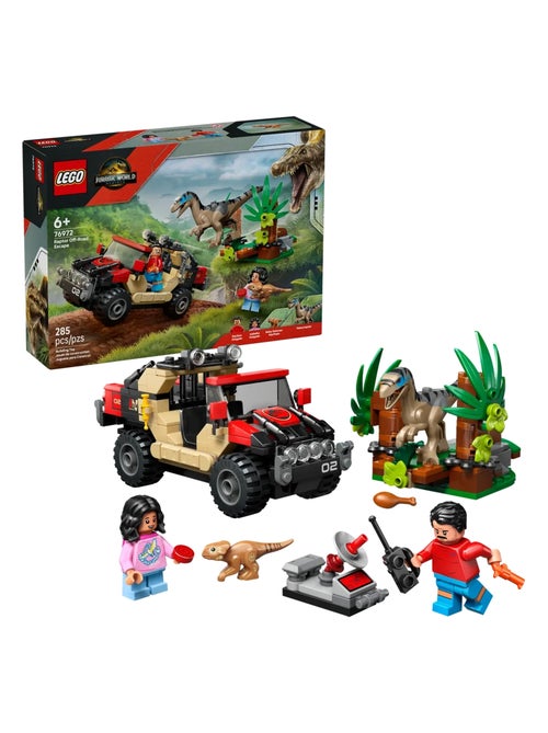LEGO Jurassic World - Le vélociraptor et l’évasion en 4x4 76972 - Kiabi