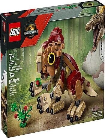 LEGO Jurassic World 76970 — Dolores, le bébé aquilops, 339 pièces dès 8 ans.