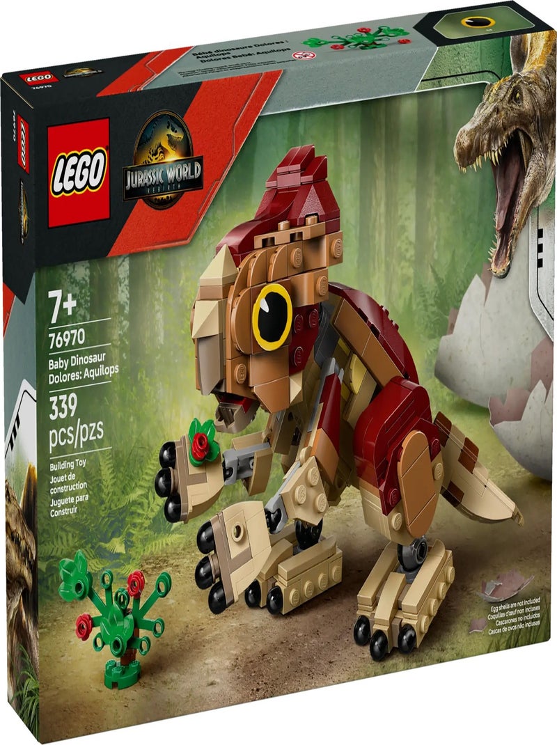 LEGO Jurassic World 76970 — Dolores, le bébé aquilops, 339 pièces dès 8 ans. Rouge - Kiabi