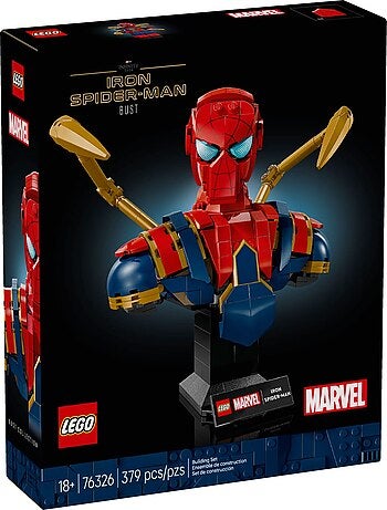LEGO Marvel - Buste d'Iron Spider-Man 76326 à Construire et Exposer
