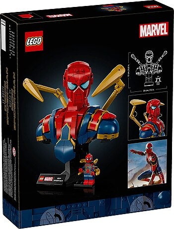 LEGO Marvel - Buste d'Iron Spider-Man 76326 à Construire et Exposer