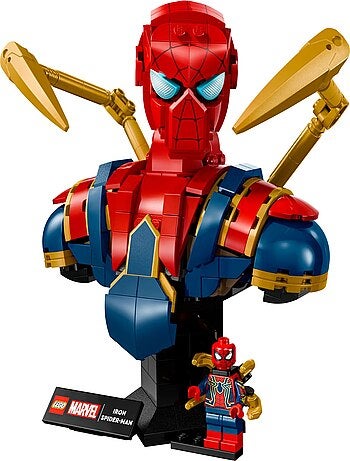 LEGO Marvel - Buste d'Iron Spider-Man 76326 à Construire et Exposer