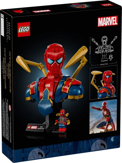 LEGO Marvel - Buste d'Iron Spider-Man 76326 à Construire et Exposer - Kiabi
