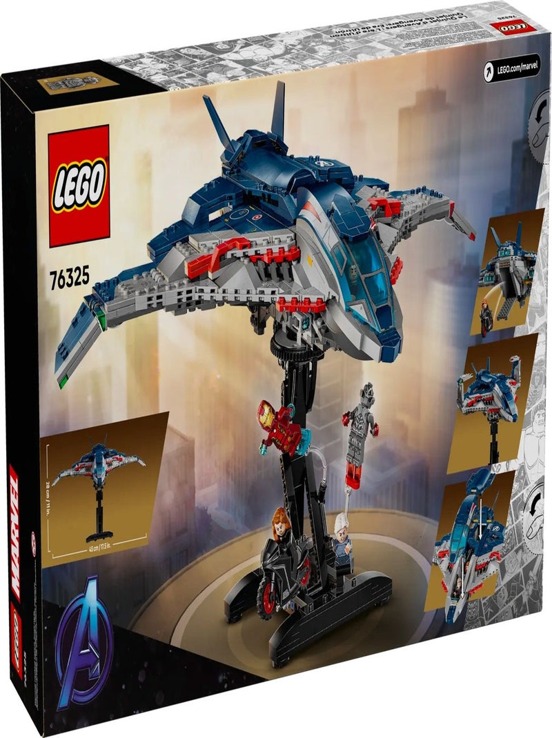 LEGO Marvel - Set de Construction du Quinjet d'Avengers 76325 Rouge - Kiabi