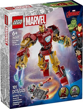 LEGO Marvel 76307 : Robot d'Iron Man vs Ultron, 101 pièces