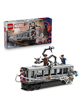 LEGO Marvel 76321 - Scène du train Spider-Man contre Docteur Octopus, 393 pièces, 9+.