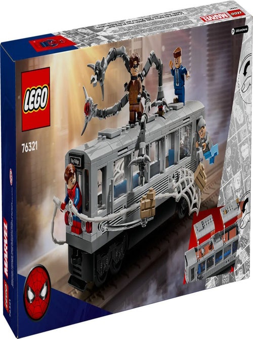 LEGO Marvel 76321 - Scène du train Spider-Man contre Docteur Octopus, 393 pièces, 9+. - Kiabi