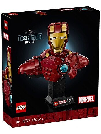 LEGO Marvel : Buste Iron Man MK4 - Set de Construction 76327