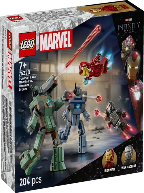 LEGO Marvel : Iron Man et War Machine contre les Drones de Hammer - 76320 - Kiabi