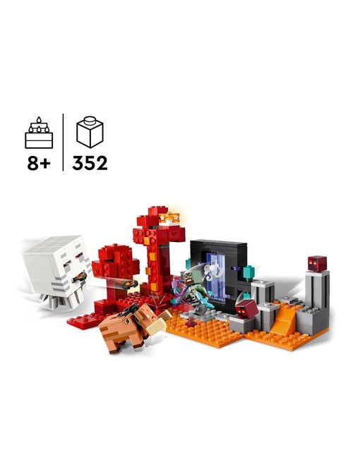 LEGO Minecraft - L'embuscade au portail du Nether - 21255 - Kiabi