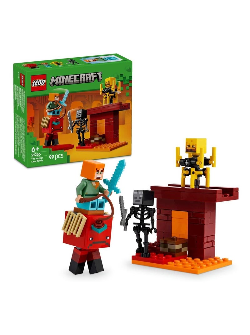 LEGO Minecraft 21266 — La bataille de la lave du Nether, set dès 6 ans. Multicolore - Kiabi