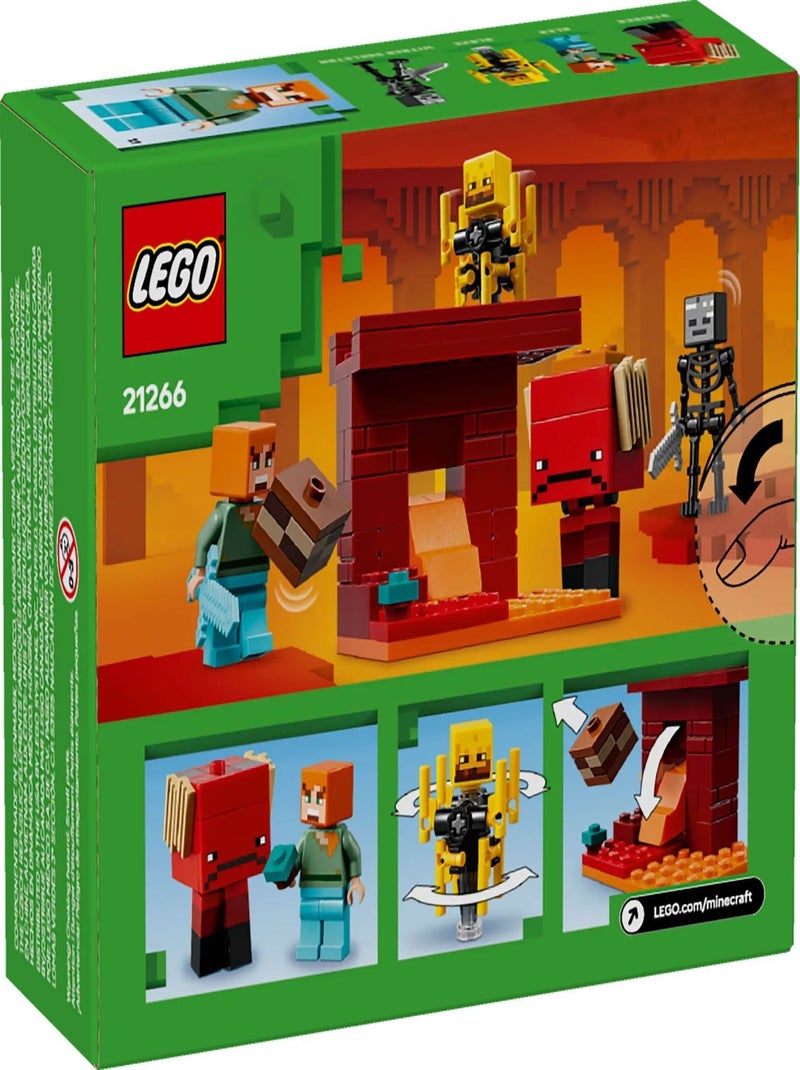 LEGO Minecraft 21266 — La bataille de la lave du Nether, set dès 6 ans. Multicolore - Kiabi