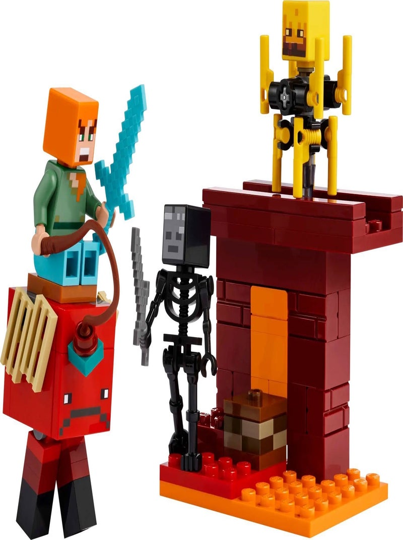 LEGO Minecraft 21266 — La bataille de la lave du Nether, set dès 6 ans. Multicolore - Kiabi