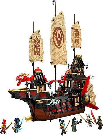 LEGO NINJAGO - Le Temple Bounty 71848, bateau 2 387 pièces avec 6 minifigurines