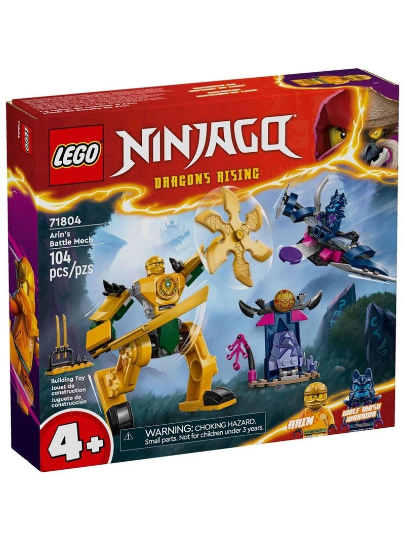 LEGO NINJAGO 71804, Le robot de combat d'Arin, set de construction dès 4 ans Multicolore - Kiabi