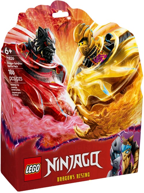 LEGO NINJAGO 71826 - Pack de combat Spinjitzu du Dragon, 186 pièces - Kiabi