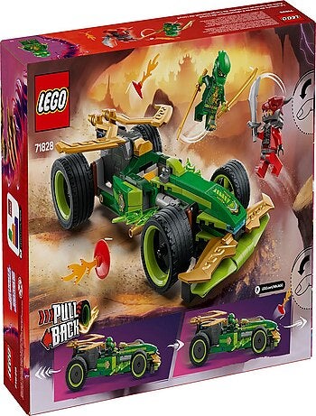 LEGO NINJAGO 71828 — Voiture de course rétrofriction Lloyd avec 2 minifigurines.