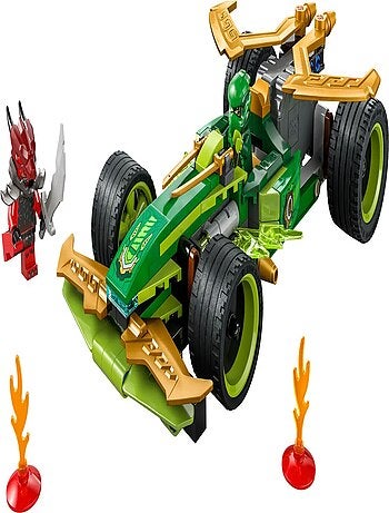 LEGO NINJAGO 71828 — Voiture de course rétrofriction Lloyd avec 2 minifigurines.