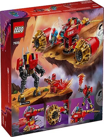 LEGO NINJAGO 71830 - Moto tempête du robot de Kai, 333 pièces