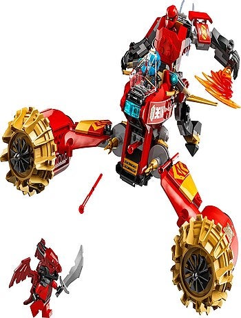 LEGO NINJAGO 71830 - Moto tempête du robot de Kai, 333 pièces