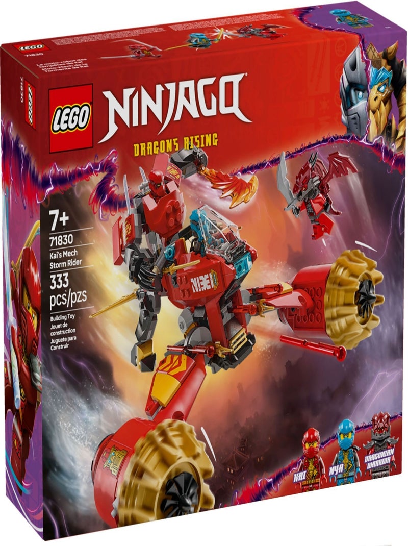 LEGO NINJAGO 71830 - Moto tempête du robot de Kai, 333 pièces Multicolore - Kiabi