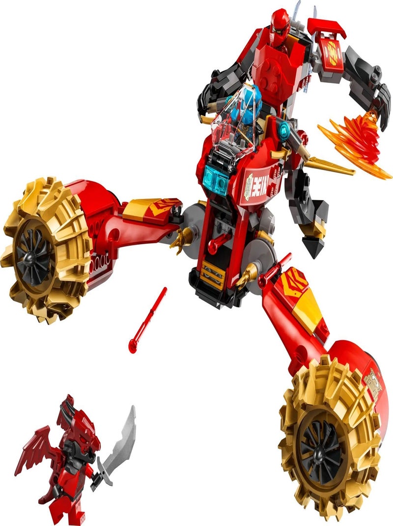 LEGO NINJAGO 71830 - Moto tempête du robot de Kai, 333 pièces Multicolore - Kiabi