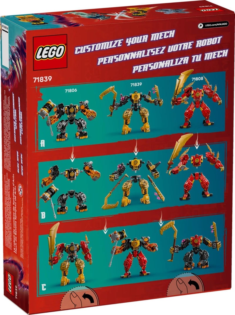 LEGO NINJAGO 71839 — Robot de Spinjitzu d'Arin, 213 pièces Multicolore - Kiabi