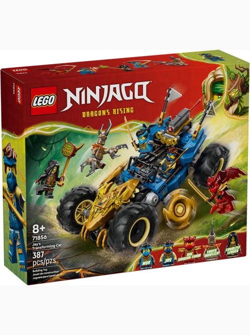 LEGO NINJAGO Voiture transformable de Jay 71856, 2-en-1 avec 5 minifigurines - Kiabi