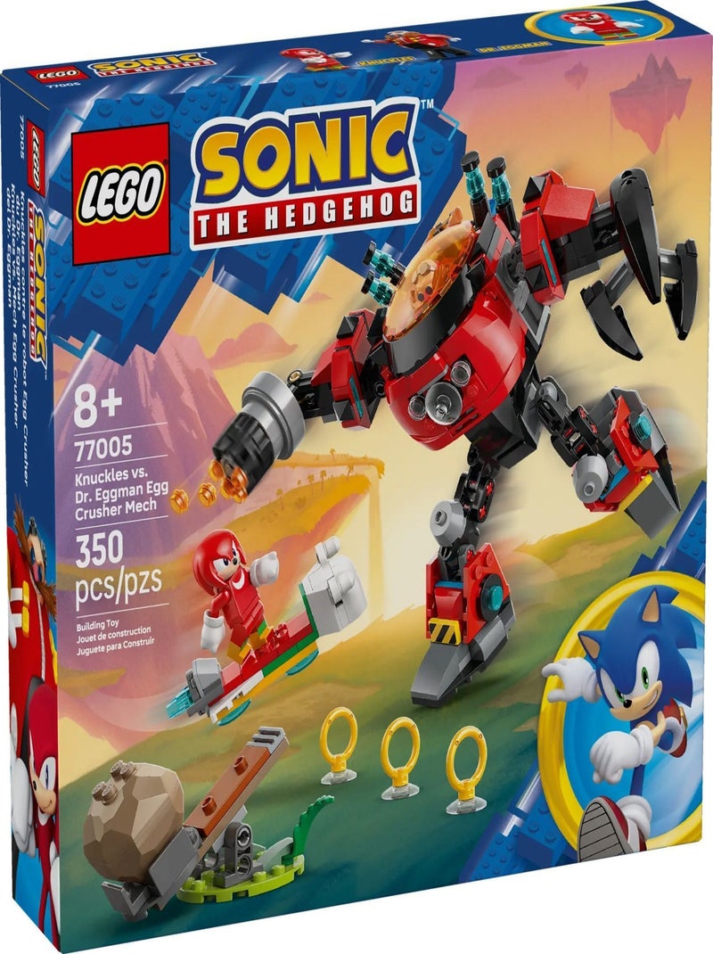 LEGO Sonic The Hedgehog 77005 - Knuckles contre l'Egg Crusher de Dr. Eggman. Rouge - Kiabi