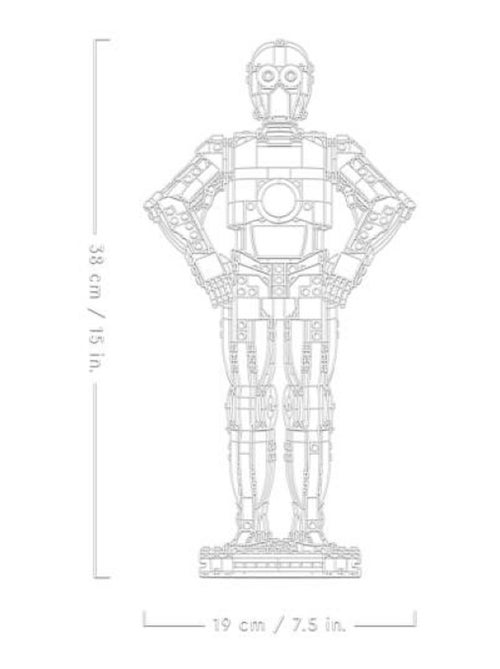 LEGO Star Wars - C-3PO Figurine de droïde à construire - 75398 - Kiabi