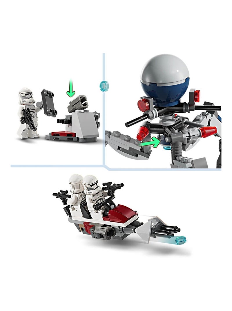 LEGO Star Wars - Pack de combat des Clone Troopers et Droïdes de combat - 75372 Multicolore - Kiabi