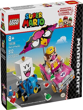 LEGO Super Mario : Set Mario Kart avec Wario et Roi Boo - 72038