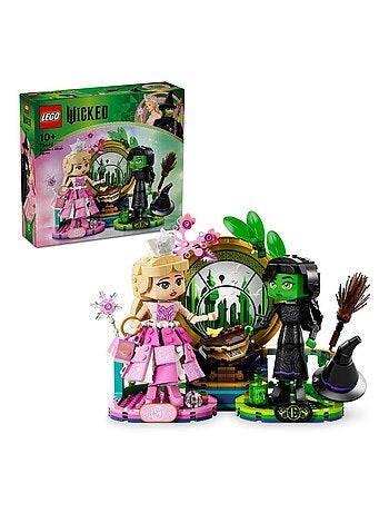LEGO Wicked 75682 — Figurines Elphaba et Glinda avec accessoires.