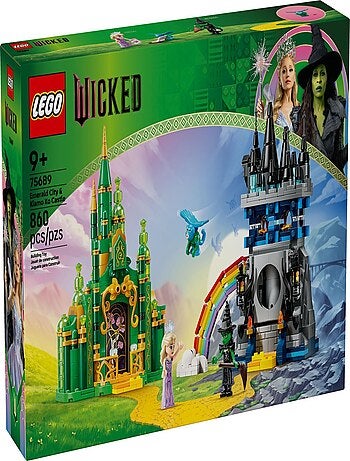 LEGO Wicked 75689 — Emerald City et château de Kiamo Ko, 860 pièces.