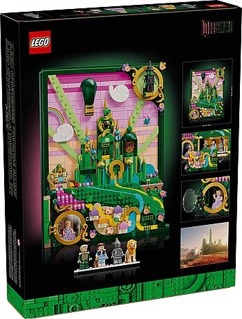 LEGO Wicked – Tableau d'Emerald City (75685), décor 1 518 pièces.