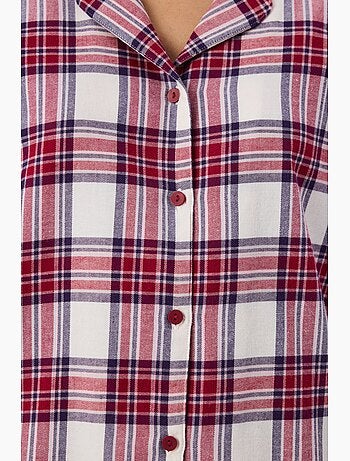 Leila pyjama à carreaux, chemise et pantalon manches longues penti