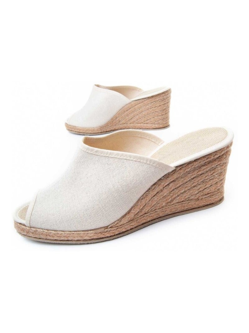 Leindia Sandale Compensée Salindia6 Blanc - Kiabi
