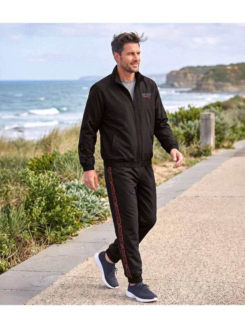 L'ensemble jogging en microfibre  - atlas for men Noir - Kiabi