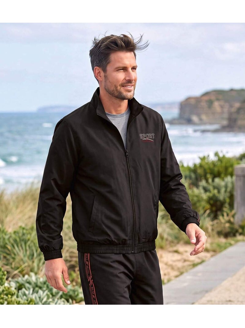 L'ensemble jogging en microfibre  - atlas for men Noir - Kiabi