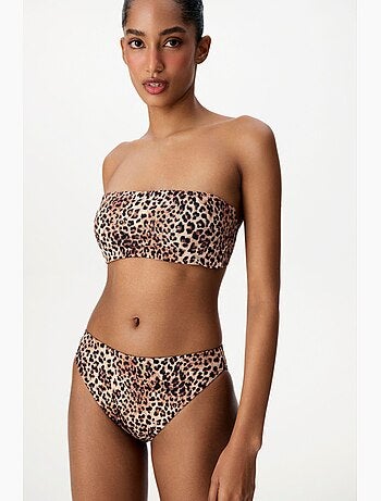 Leo haut de bikini bandeau à motif léopard penti