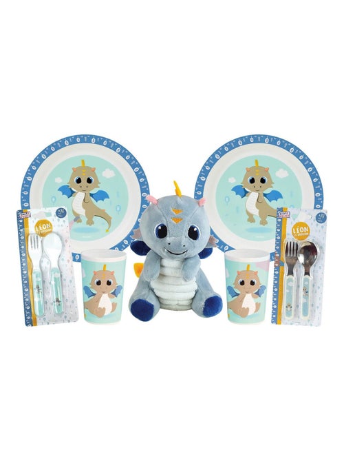 Leon Le Dragon Lot Vaisselle En Plastique Réutilisable - Kiabi