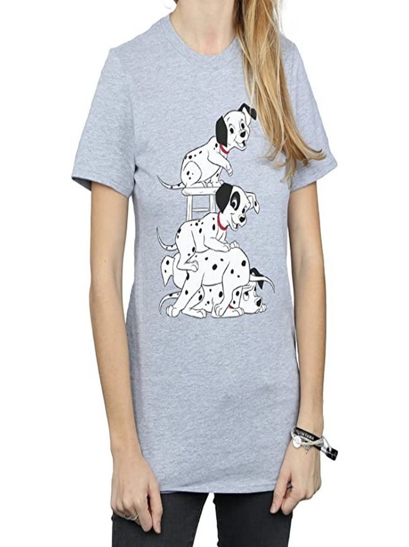 Les 101 Dalmatiens - T-shirt Gris chiné - Kiabi