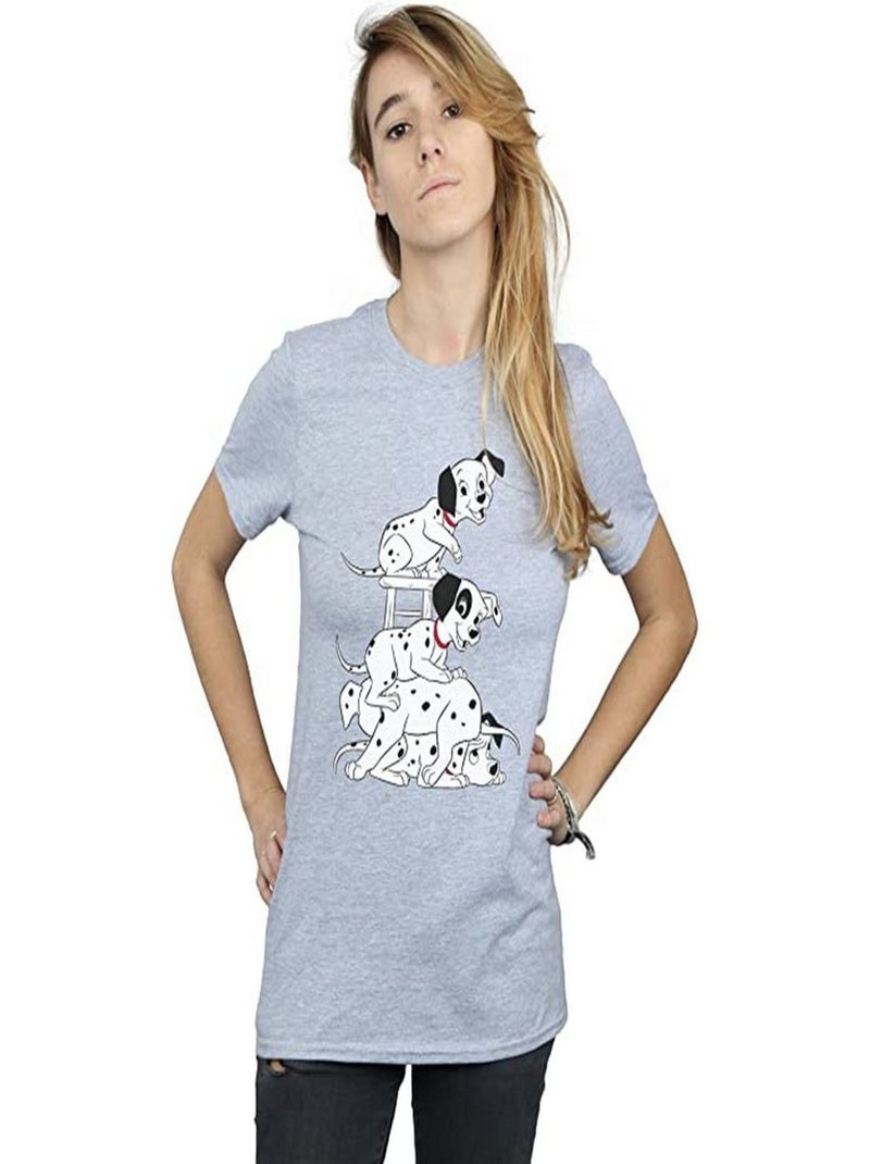 Les 101 Dalmatiens - T-shirt Gris chiné - Kiabi
