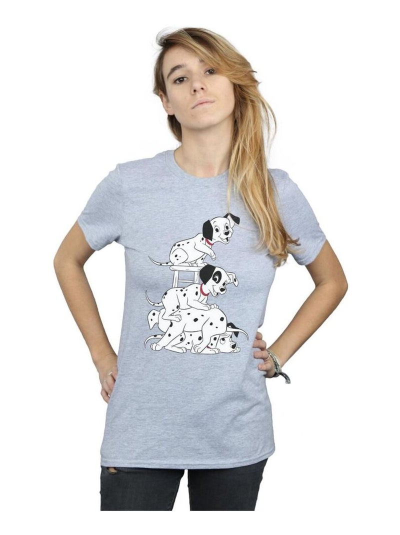 Les 101 Dalmatiens - T-shirt Gris chiné - Kiabi