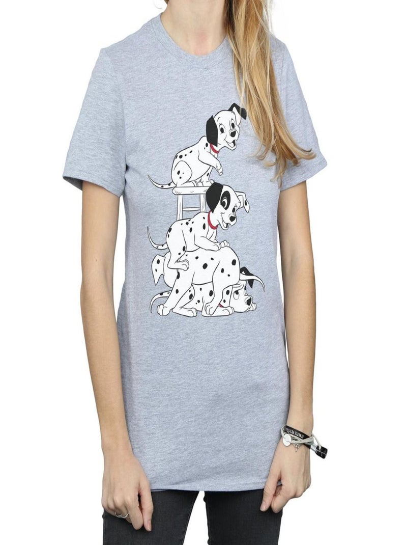 Les 101 Dalmatiens - T-shirt Gris chiné - Kiabi