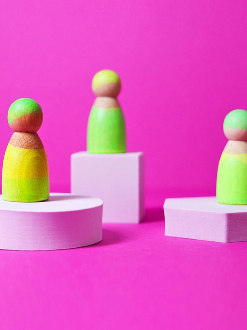 Les 3 amis Néon Green Multicolore - Kiabi